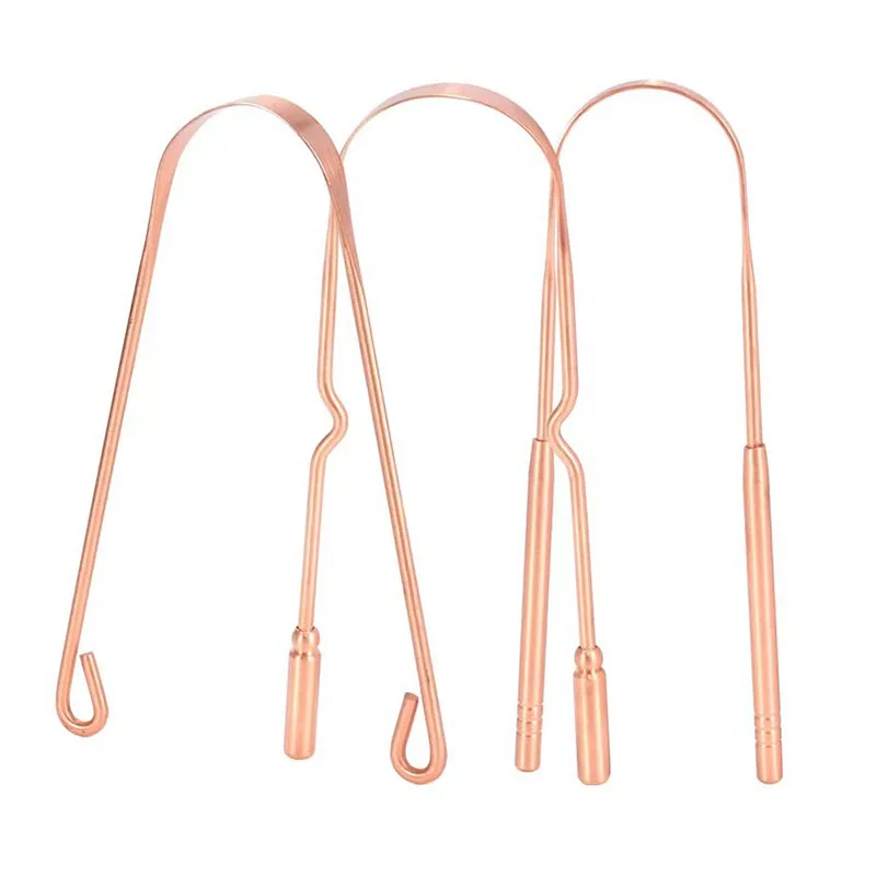 Custom Tongue Scraper Set Stainless Steel Cleaner Set Tongue Scraper Tongue Brush With Iron Case