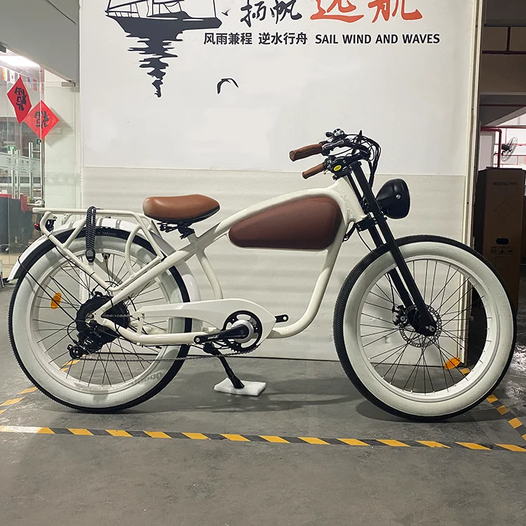 Fat Tire Electric Bike E Chopper Vintage 48V 750W Wide Wheel Retro Bicycle Cafe Racer Electric Bike Cheetah For Adult