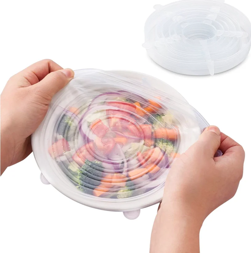 hot sale Reusable Durable Food Storage Covers 7 Different Sizes silicon lid cover stretch