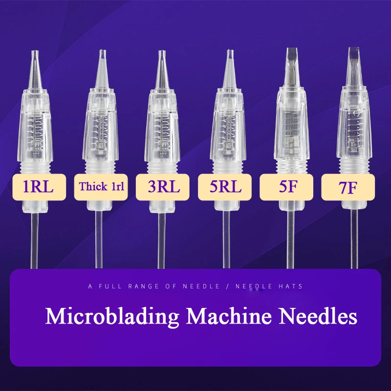 New Hot Sale Sterilized Sharp Transparent 0.18mm 1RL PMU Microblading Permanent Makeup Digital Machine Tattoo Needles Cartridges