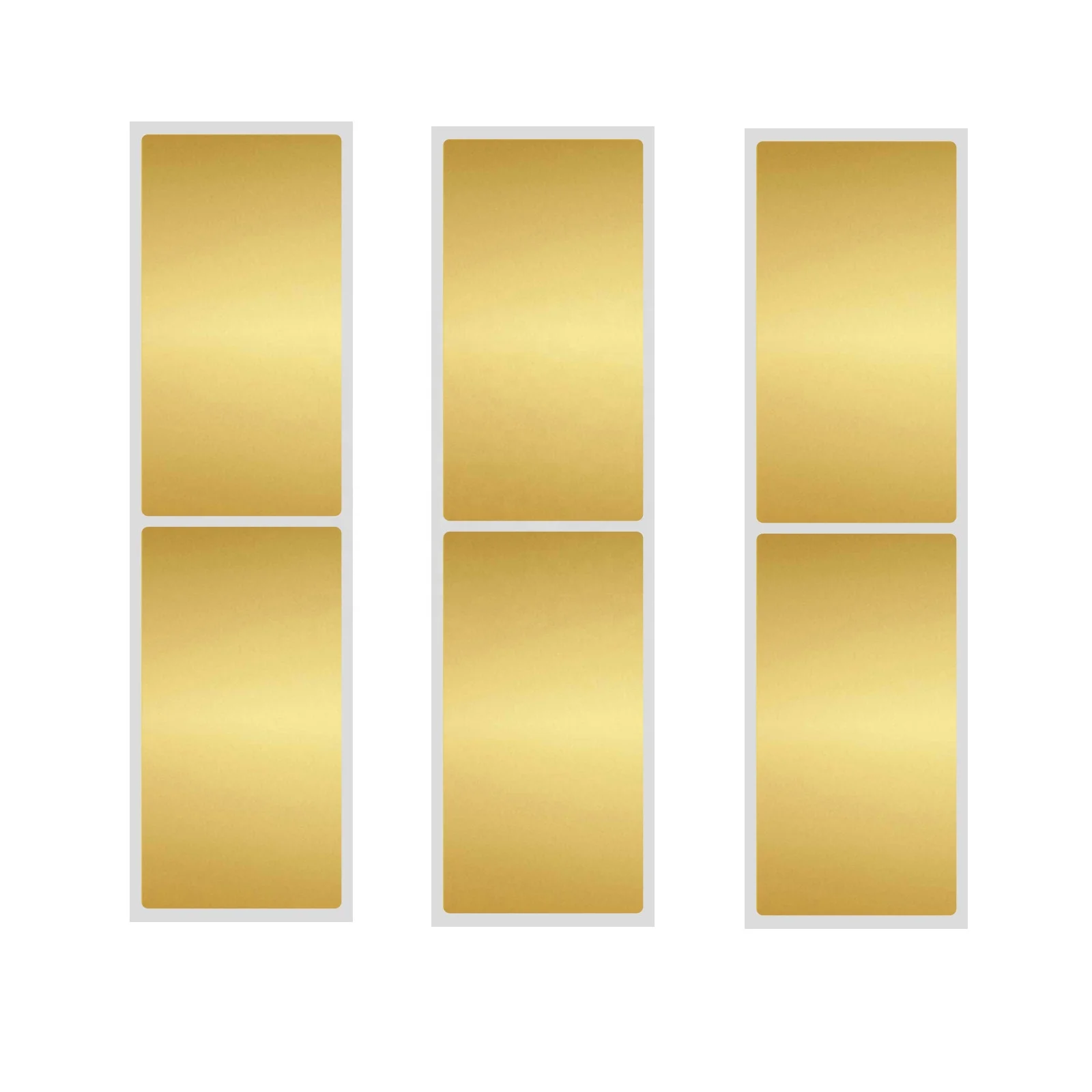 Gold Rectangle Shape Scratch Off Label Scratch Card Stickers
