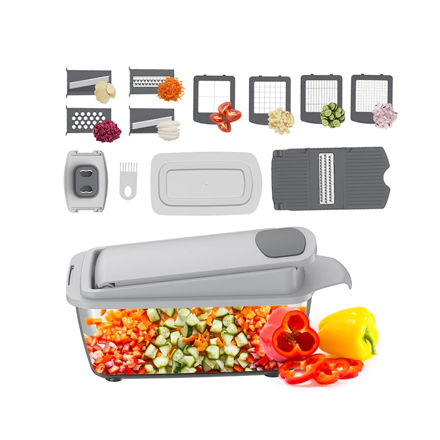 Multi-Function ABS Plastic & Metal Kitchen Tools Fruit & Vegetable Chopper Cutter Stocked Feature Product