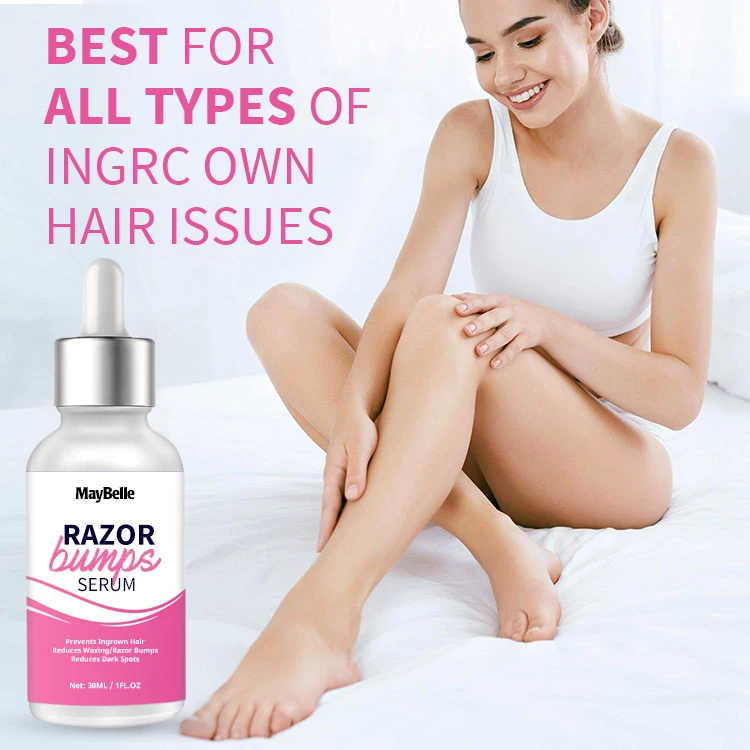 Private Label Razor Bump Serum Ingrown Hair Treatment Use After Shaving Hair Removal For Men and Women