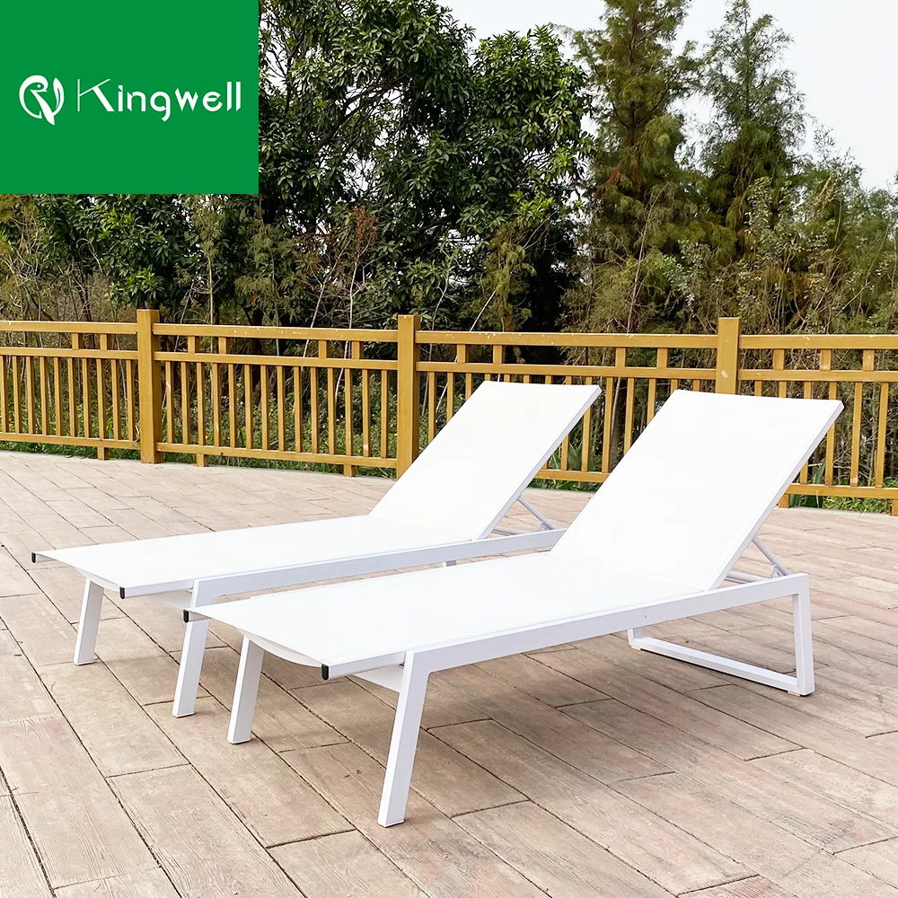 Aluminum outdoor pool furniture lounger sun beds for beach