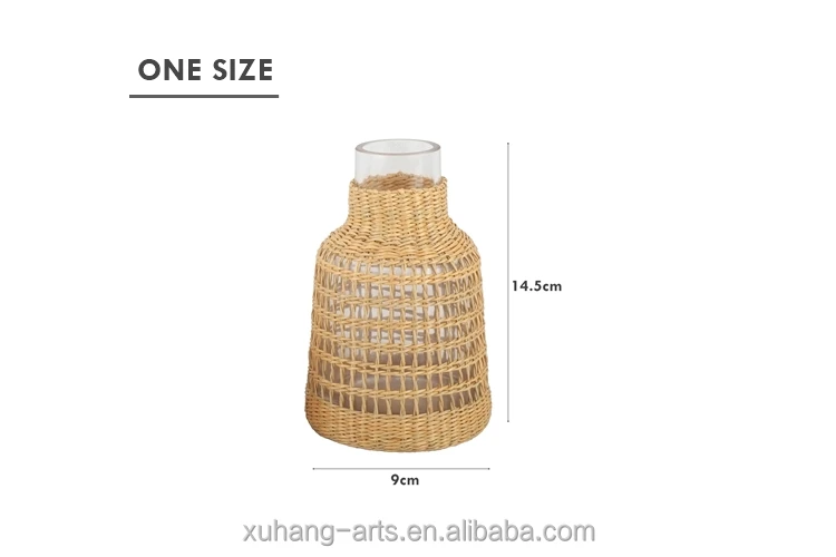 
New Collection Natural straw seagrass wicker rattan DECOR VASES 