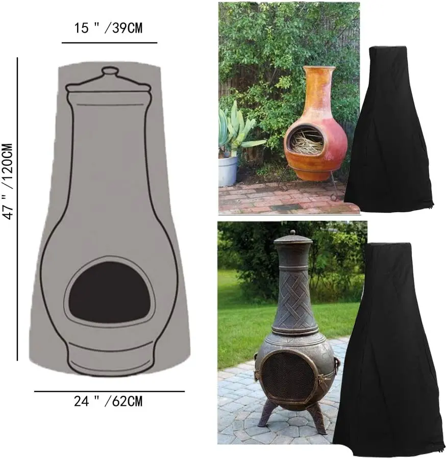 Outdoor furnace stove barbecue bbq rain dust protector waterproof grill cover Fire Pit Heater Cover