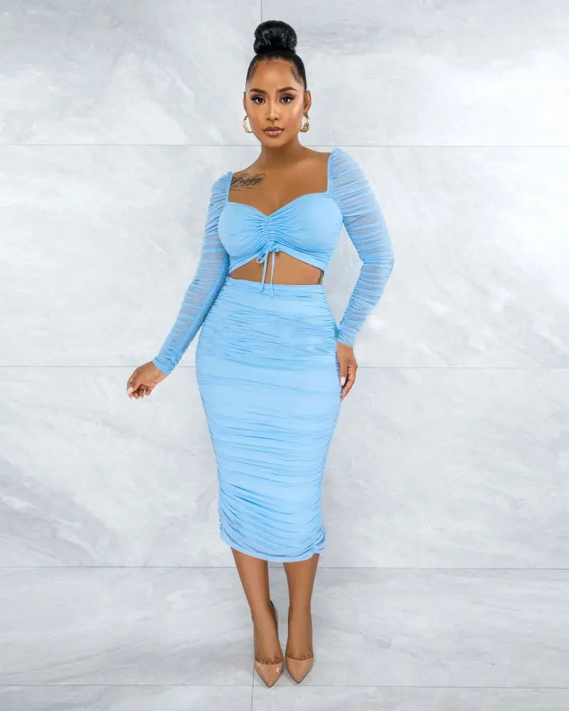 YP fall 2020 women clothes 2 piece outfit wholesale boutique t shirt sets womens clothing formal dress