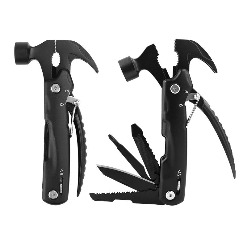 All In One Tools Mini Hammer Multitool Portable Multi Tools Stainless Steel Survival Claw Hammer With Pliers