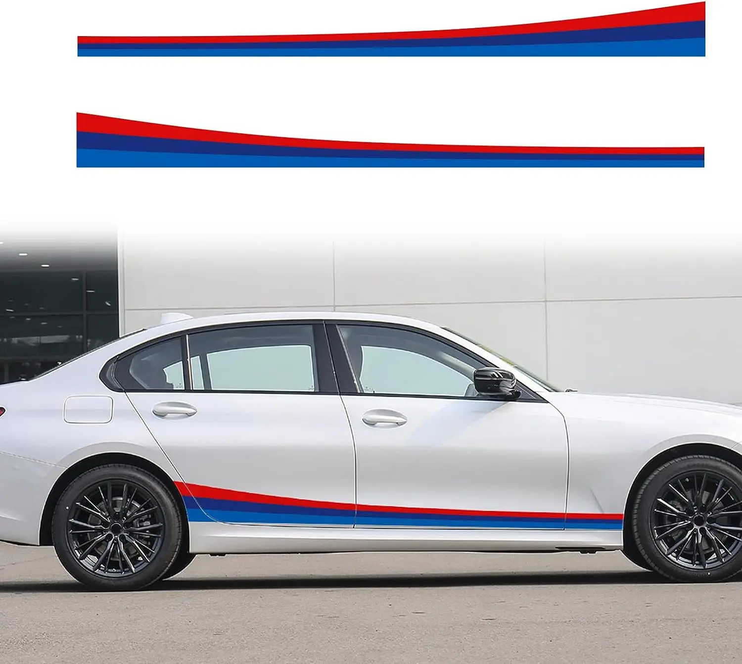 Наклейки на автомобильную боковую юбку 210x19 см три цвета длинная полоса виниловые декоративные наклейки для X2 x 3x4x4x5x6 M2 M3 M4 M5 автомобильные аксессуары