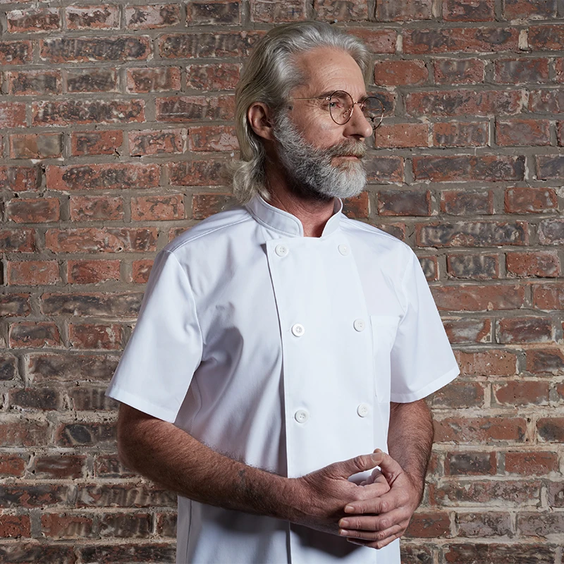 CHECKEDOUT Wholesale fashion kitchen staff work wear Uniformes chef wears professional coat and chef uniforms for restaurant