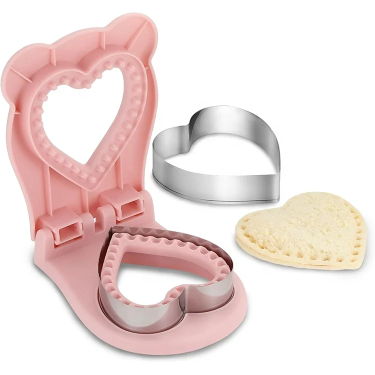 Sandwich Press Round Shape Cutter and Sealer Crustless Sandwich Press Mold Cookie Bread Pancake Maker