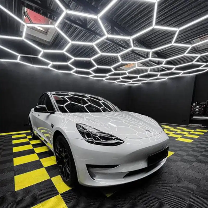 HanYin Customized hexagonal led ceiling etl Garage Hexagon Lighting Car Detailing
