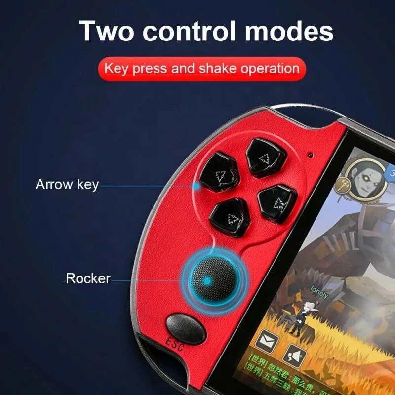Консоль X7 Plus 5 1 дюйма Consola 128 бит портативная игровая консоль 10000 игр для