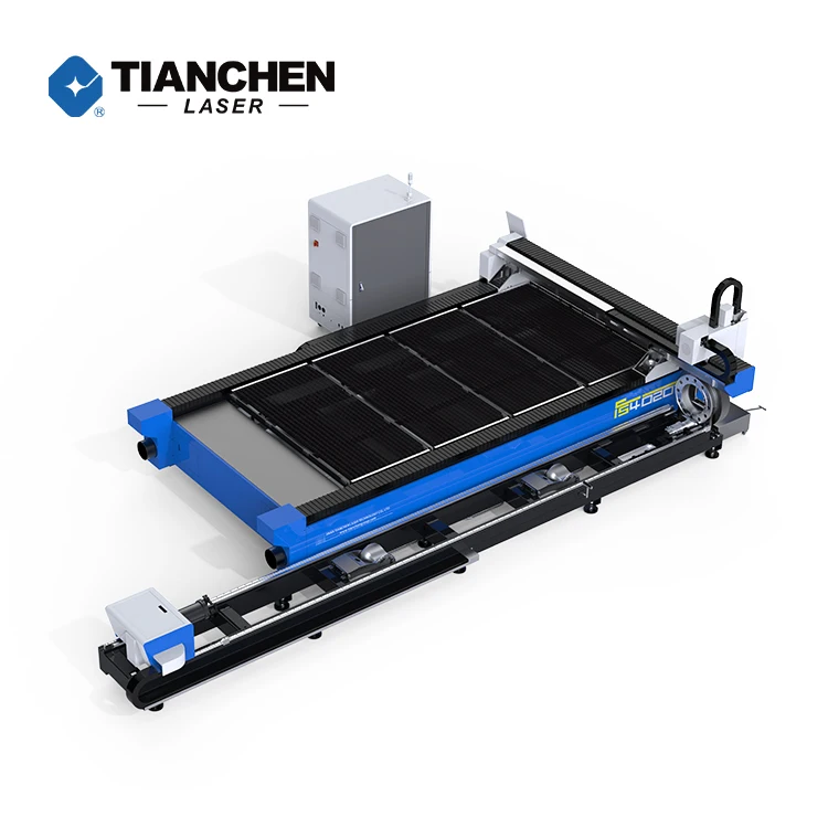 Tianchen CE 4m*2m Plate and Tube Integrated Electric Control Fiber Laser Cutting Machine for Carbon Stainless Brass Aluminum