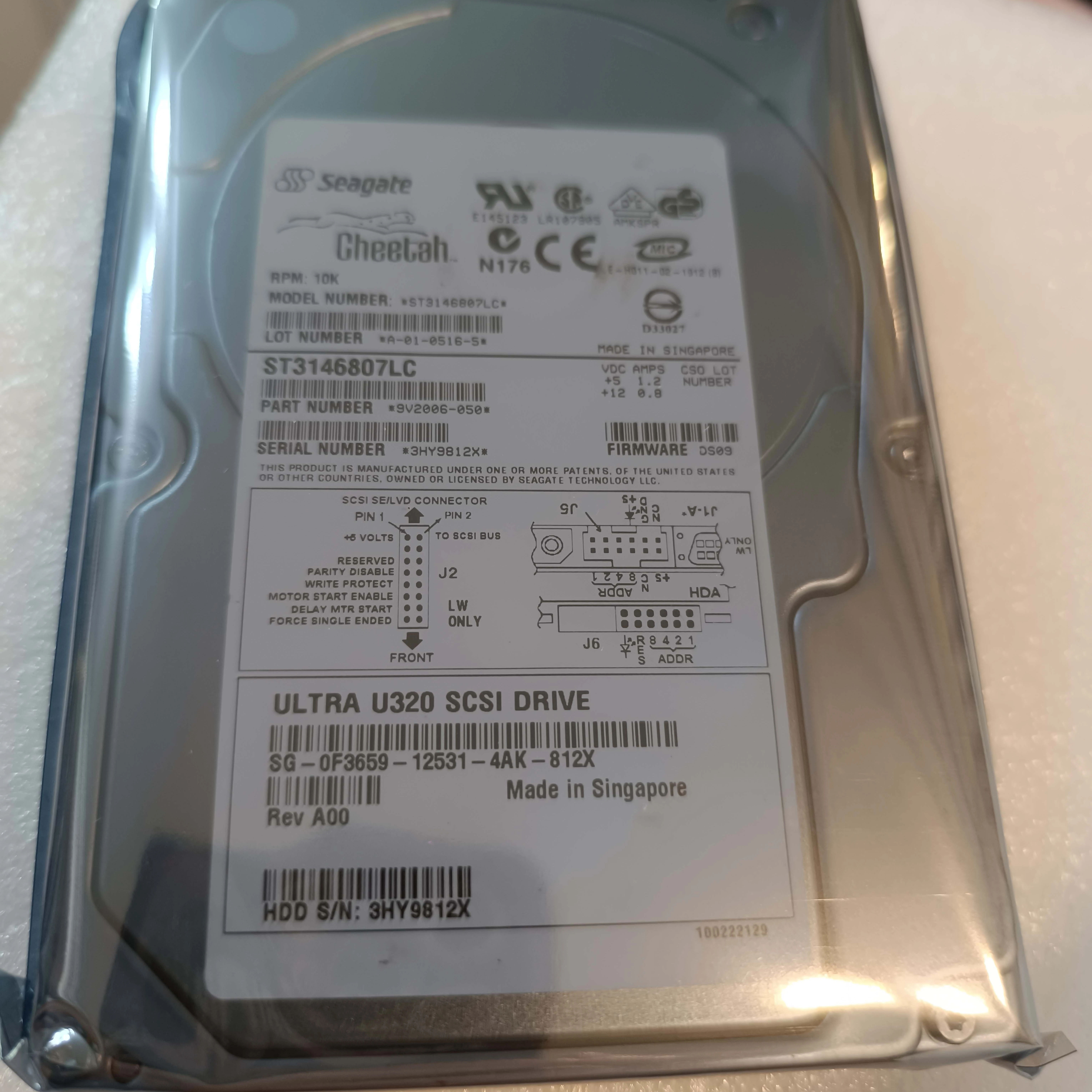 0 F3659 146GB 10K U/мин SCSI 3 5 HDD U320 80-polig mit Fach