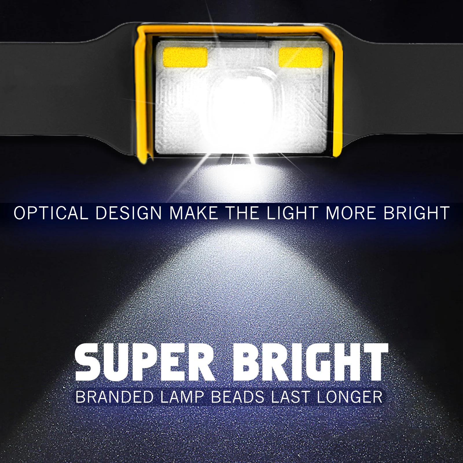 UMIONE 2024 New Silicone Rechargeable Headlight LED Headlamp Light Outdoor Lantern Light Head Lamp Work Light