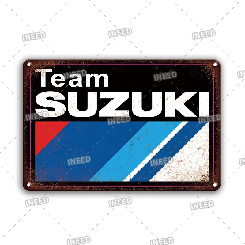 Wholesale Metal Tin Sign Vintage Garage Wall Decoration Metal Motorcycle Brand Logo Tin Plate Retro cars metal sign