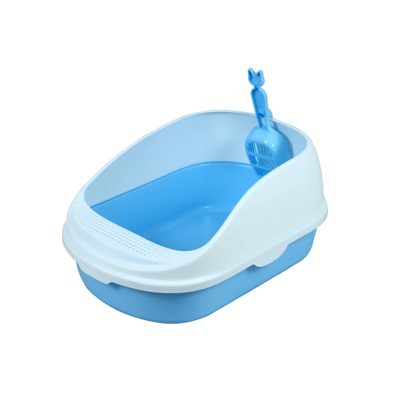 Pet Products Cleaning Closed Plastic Prevent Taking Out Cat Toilet box Trays With Shovel Cat Litter Box