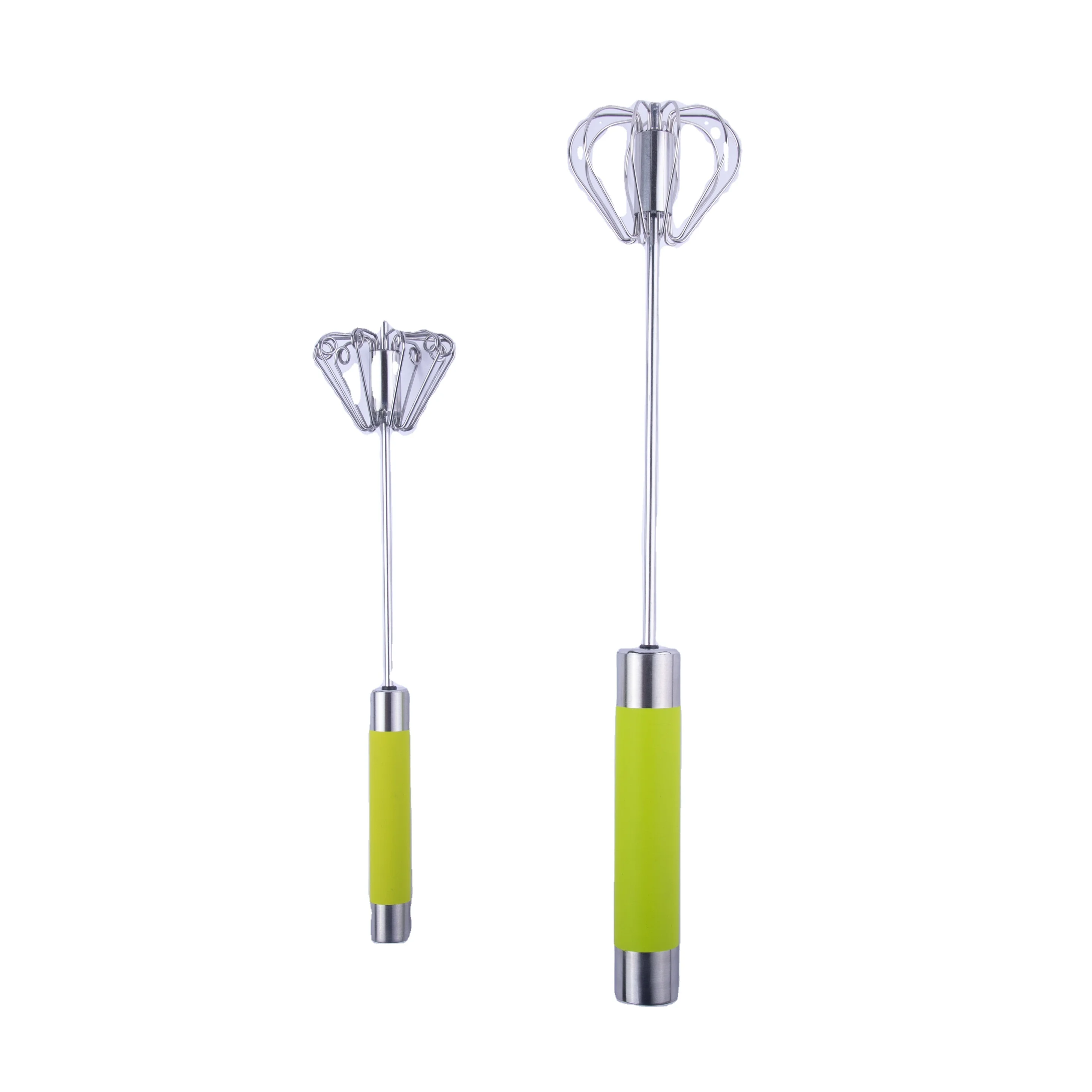 Portable Semi-Automatic Mixed Cream Whisk Manual Stainless Steel Rotation Egg Beater Whisk on Sale