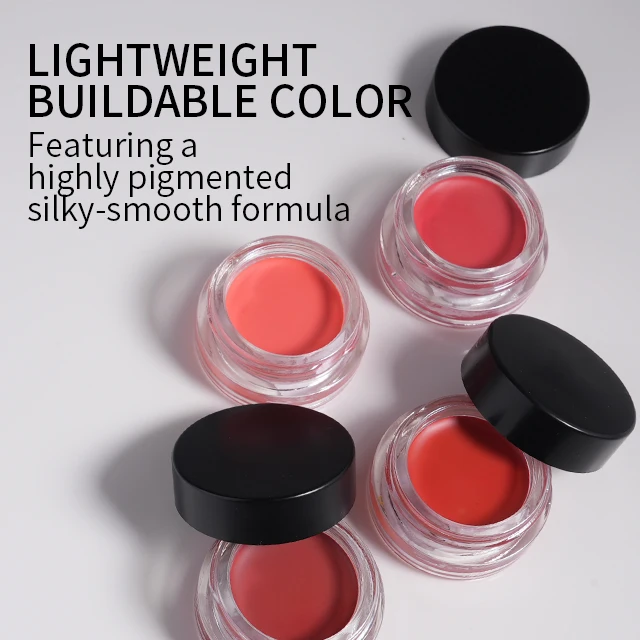 no logo makeup private label pink  lip and cheek tint rebranding cream blush palette