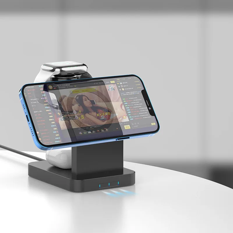 Latest Technology 3 in 1 Fast Charge Magnet Charger Qi Magnetic Wireless Charger