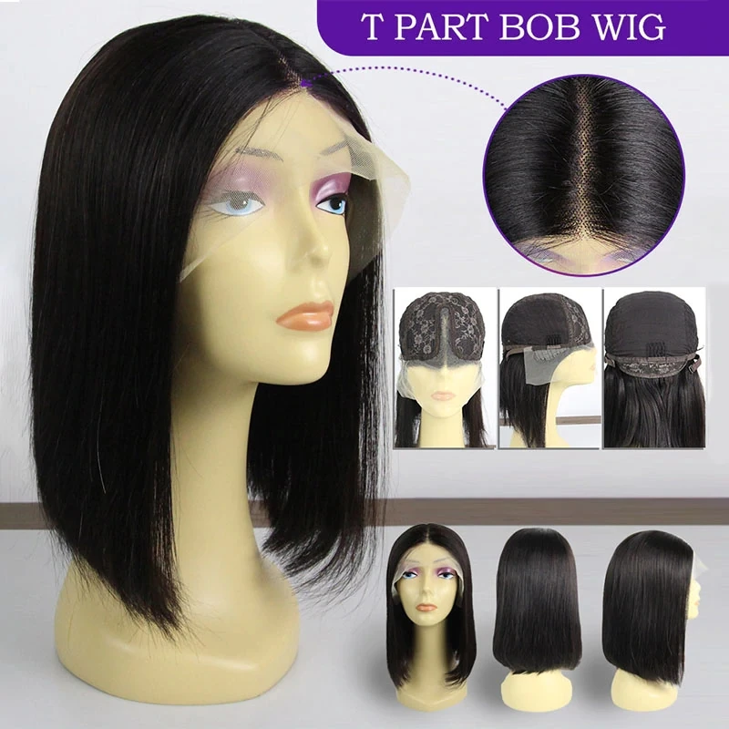 Berrysfashion Brazilian Short Cut Curly Lace Front Wig For Black Women Human Hair Curls Closure Wig Tpart Wigs Virgin Cheap