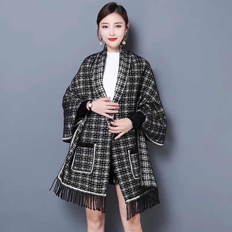2022 autumn winter thick warm cashmere scarves shawls blanket scarf for women lady