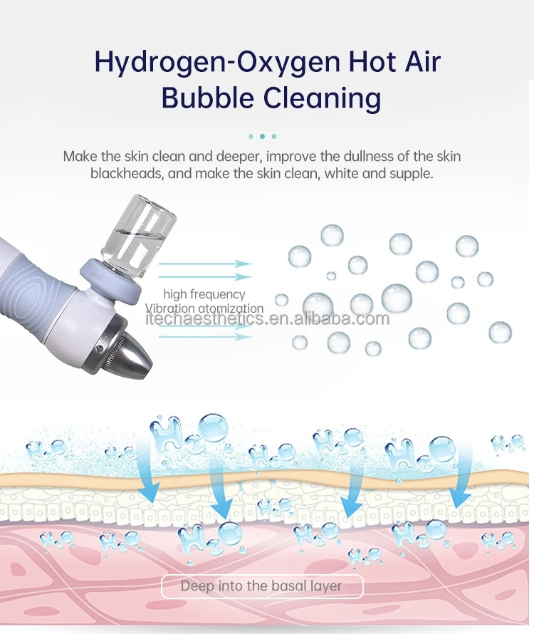 6in1 oxygen jet peel aqua skin face care bubble face cleanser face ultrasonic skin scrubber hydro vacuum cleaner