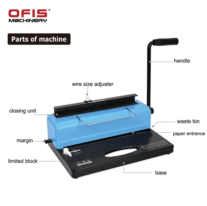 T118R round hole punch and double wire book binder 3:1
