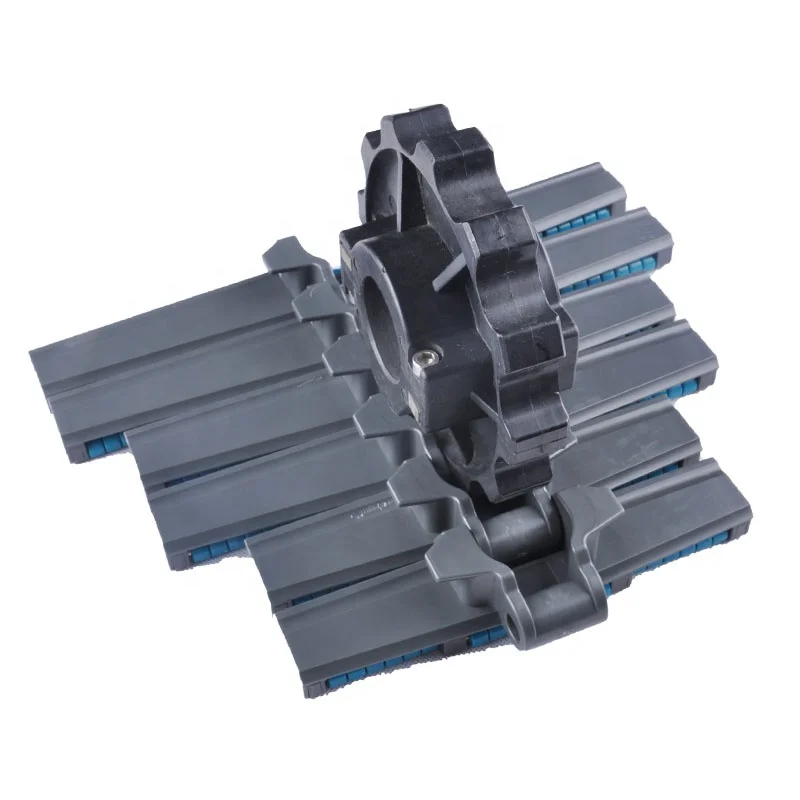 
882TAB series side flexing plastic flat top conveyor chain with low noise accumulation rollers slat top chain 