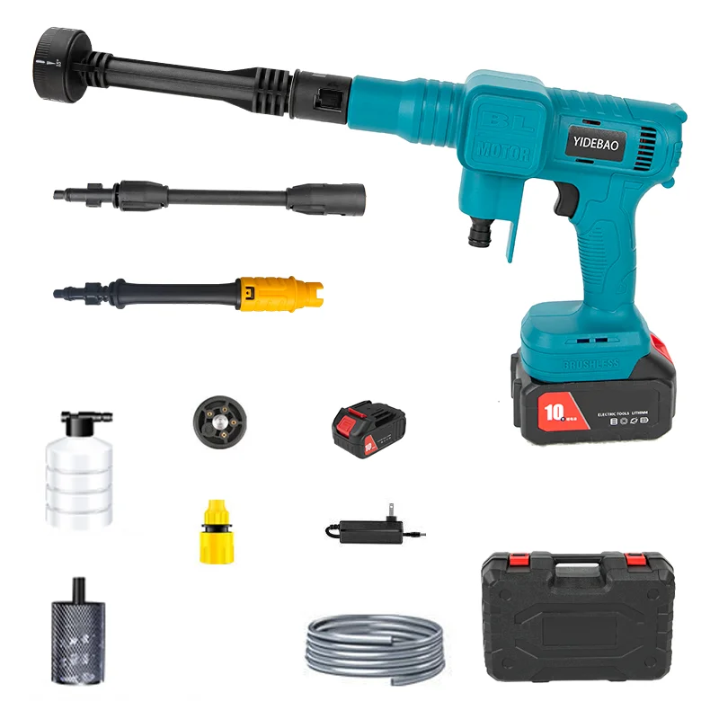 Cordless Portable High Pressure Electric Car Washer Gun With Rechargeable Battery Power Car Wash machine