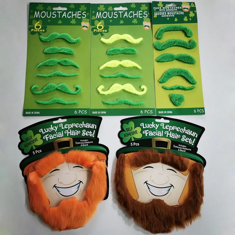 Novelty Costumes Self Adhesive Fake Eyebrows Beard Moustache Kit Facial Hair Cosplay Props Disguise Decoration for Masquerade