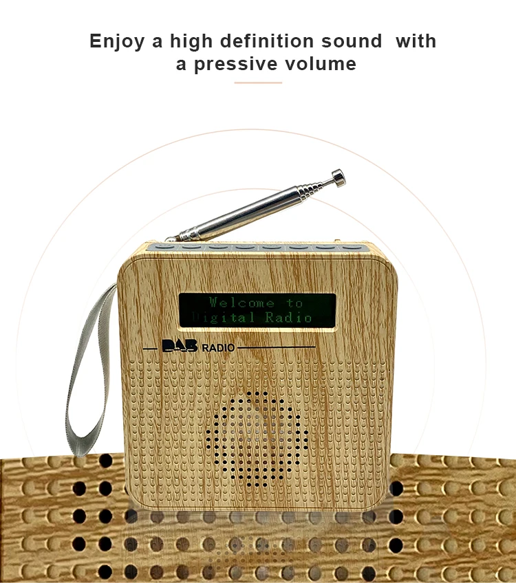 
New Style Portable DAB /DAB+ digital Clock radio with BT and big rechargeable battery 