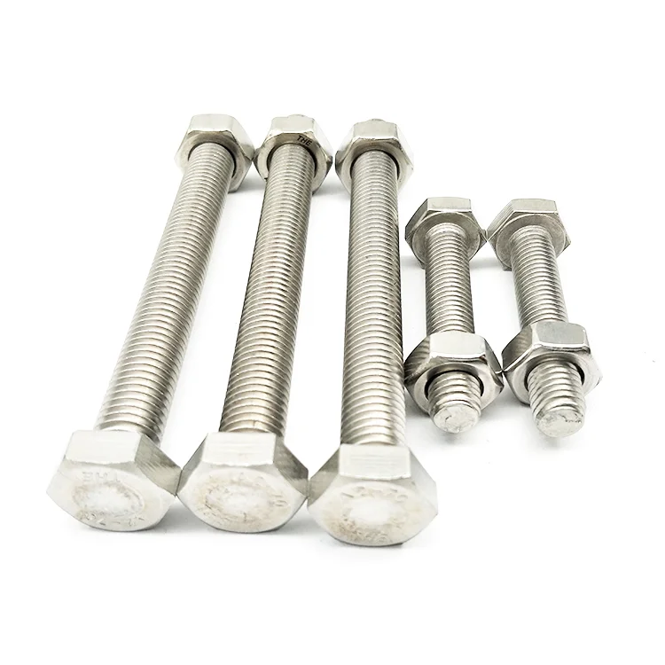 Bolt Fasteners SS304 ASME B18.2.1 DIN 933 931 Hex Head Bolt A453 Grade 660d 3.1 A193 B8 B8m Class