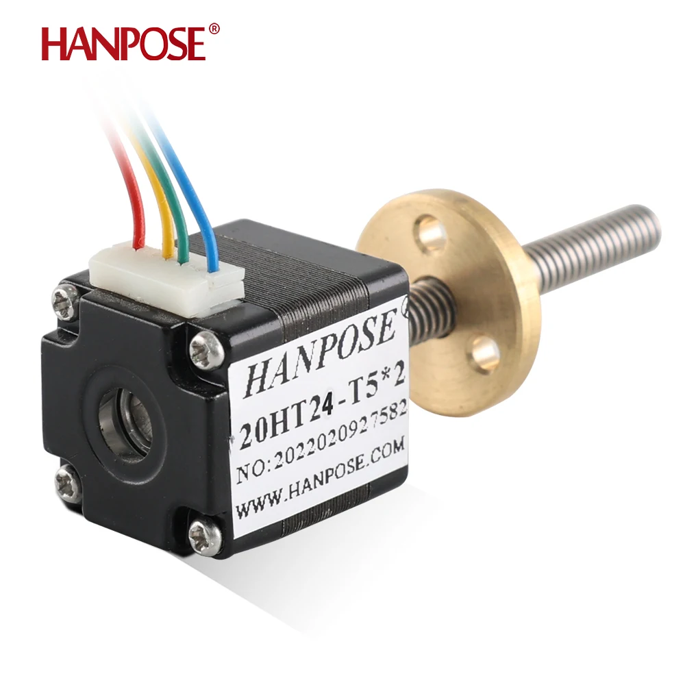 hanpose 20 stepper motor T5 screw stepmotor screw 20HT24-T5*2  50MM 0.01n.m For game machines screw trapezoid mini motor nema 8