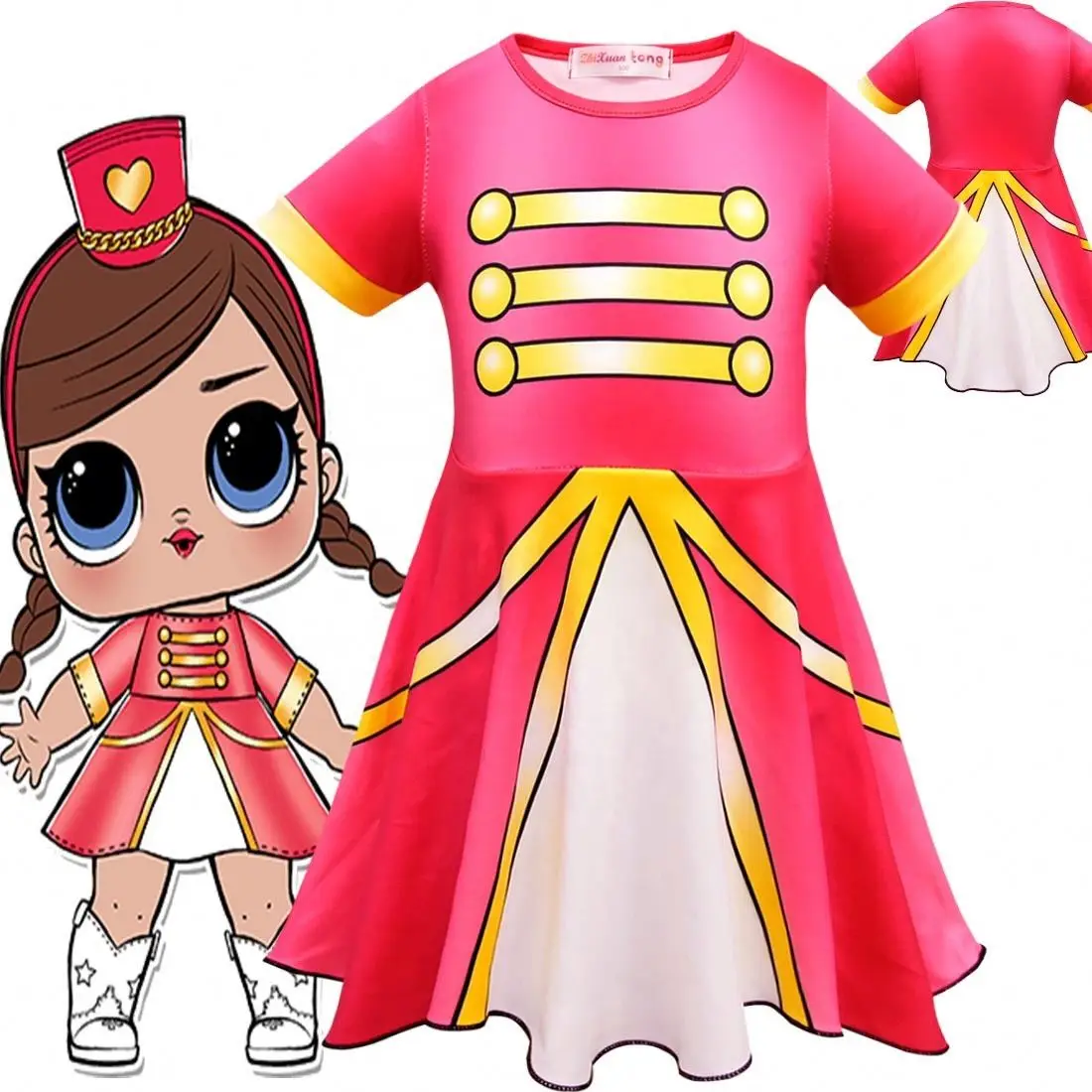 Популярный Amazon Лидер продаж косплей-вечеринка на Хэллоуин куклы Необычные платья Нэнси костюмы для маленьких девочек