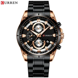 Curren 8360 Blue Watches Mens Luxury Brand Quartz Wristwatch Fashion Sport and Causal Business Watch Male Clock Reloj Hombres