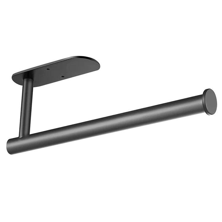 Metal Self Adhesive Under Cabinet Storage Toilet Rack Stand Tissue Towel Long Kitchen Roll Paper Holder