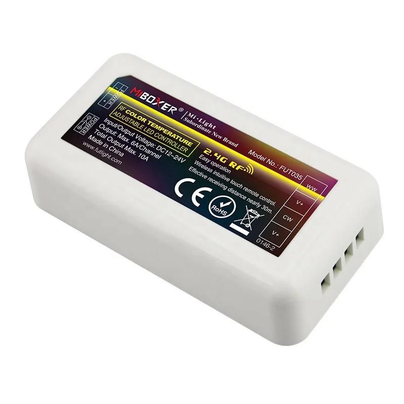 FUT035 Miboxer 2 4 ГГц зоны CCT цветовая температура LED полосы Mi свет контроллер