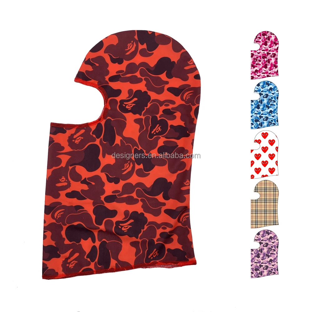 Оптовая продажа мотоциклетная маска для лица из спандекса Вязаная Дизайнерская Балаклава лайкры лыжная мужчин