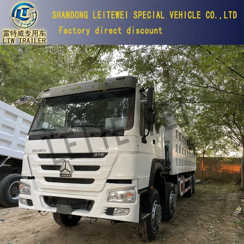 Китайский RHD или LHD Sinotruk HOWO375 HP 371HP б/у 6X4 8X4 самосвал с краном 40 тонн