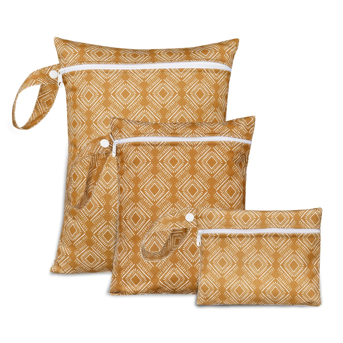 Custom Waterproof Printed Nappy Wet Bag Multi-purpose Baby Diaper Storage Bag Baby With Zipper Pockets Travel Bag