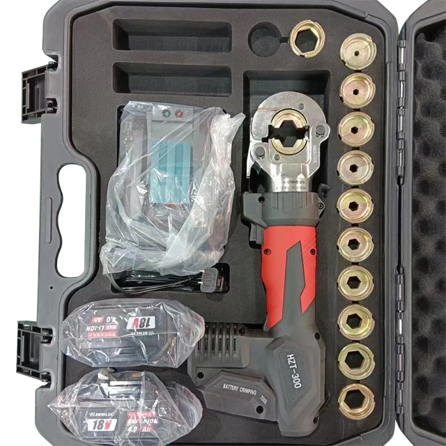 HEWLEE HZT-300 Electric Crimper battery powered cable lug crimping tools electrical cordless hydraulic crimping tools price