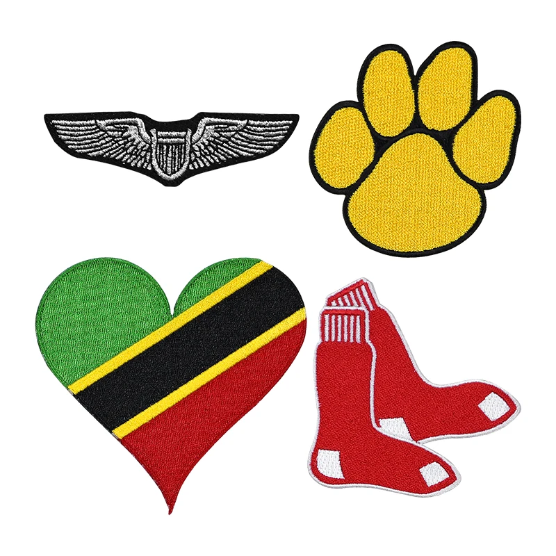 Custom LOGO Embroidery 3D Puff Brand Name Letter Custom Embroidered Patch Number Iron On Embroidery Patches