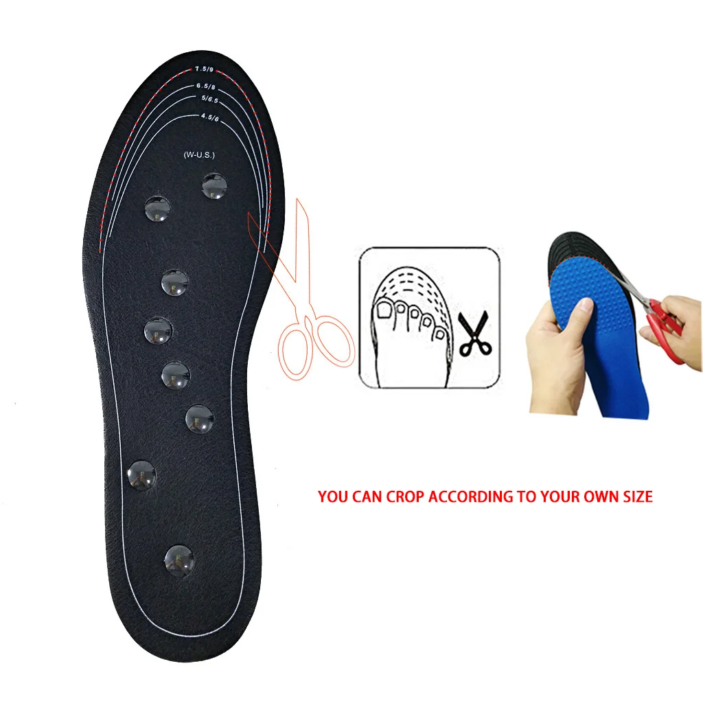 Factory Customization Foot Pain Relief Breathable Plantar Fasciitis Massage Acupuncture Magnetic Therapy Massage Insole