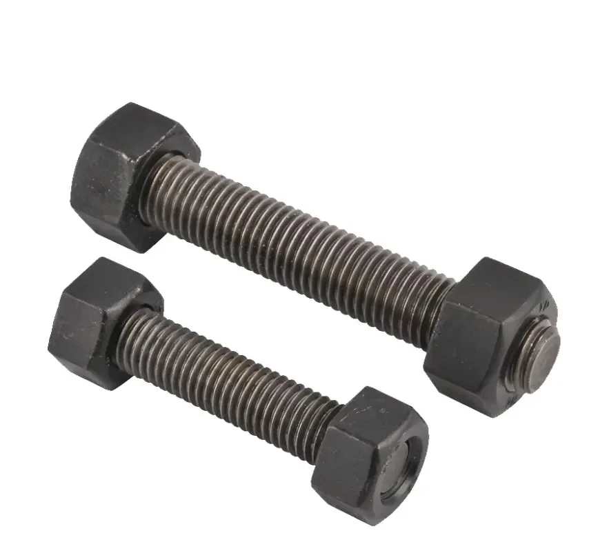 A193  B7 thread bar and A194-2H heavy hex nuts, Black,Fasteners Manufacturers