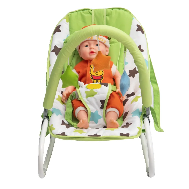 Discount on stock High Quality Swing Leaf Babying Rockers Wholesale Baby Rocking Chair For Baby With Toy