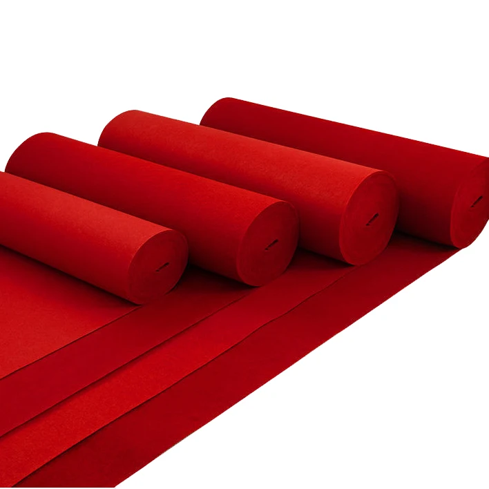 Hotel Carpets and Rugs Carpet Roll Washable Custom Printed Red Wedding Stair Runner
