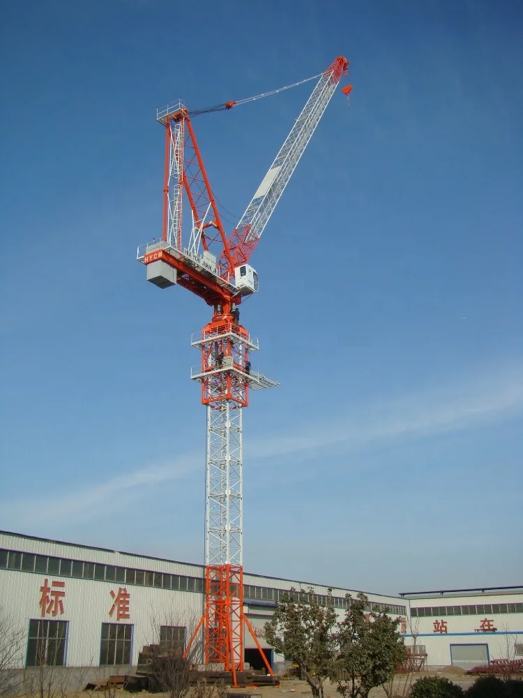 Used 10tons luffing tower crane with 50m boom