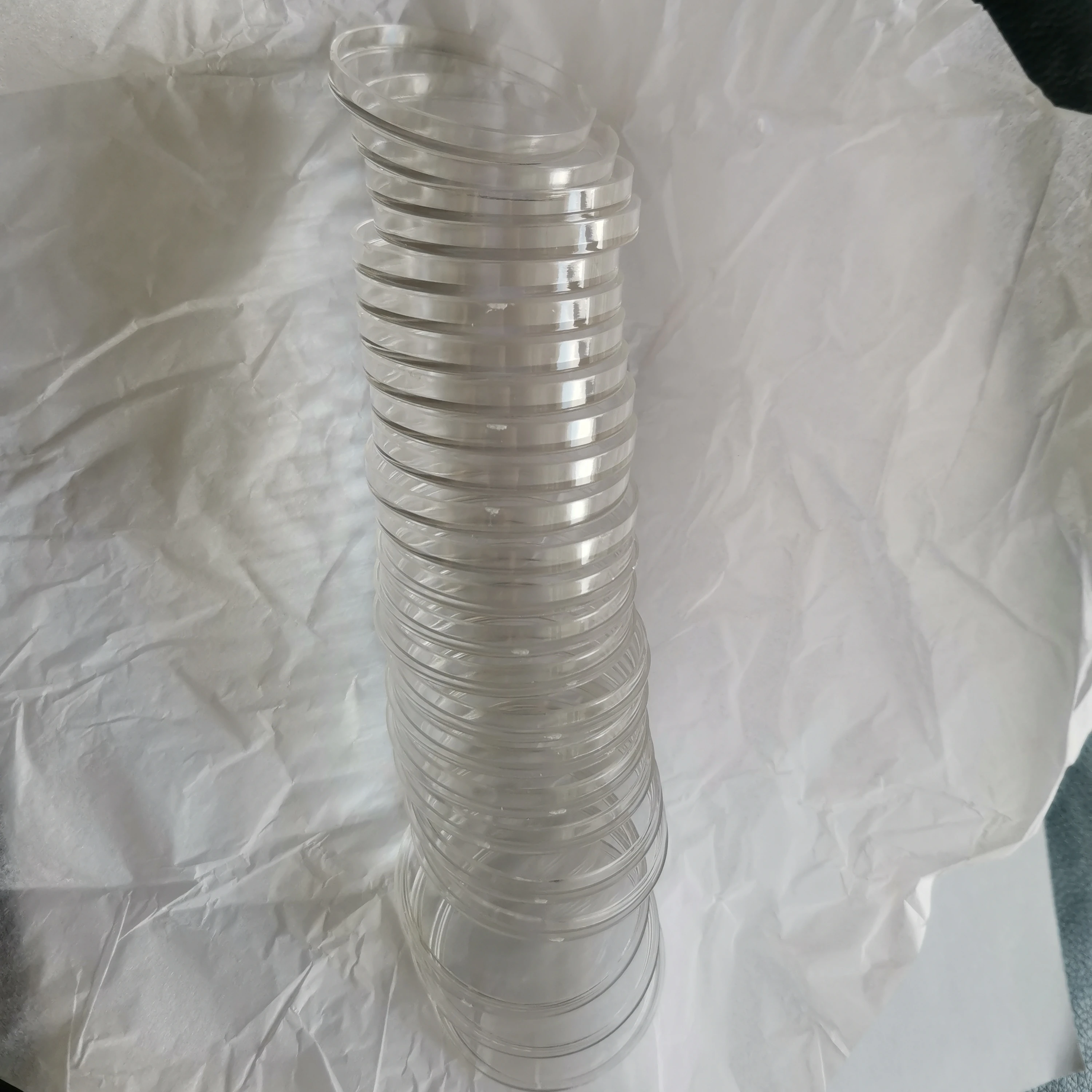 33mm Round Acrylic Coins Capsule  with flat lid